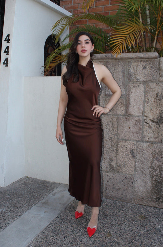 VESTIDO ZAIRA CAFE