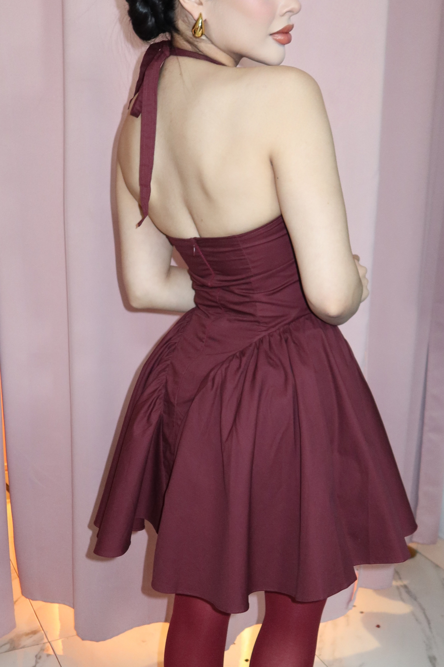 VESTIDO BURGUNDY NAOMI
