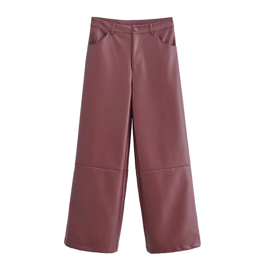 PANTALON EFECTO PIEL TINTO
