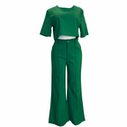 CONJUNTO VERDE BLUSA CORTA