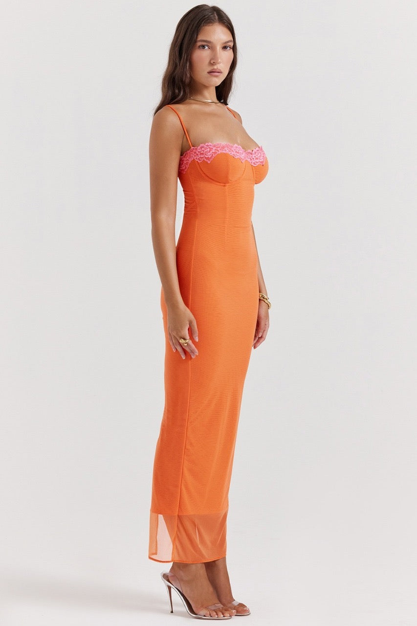 VESTIDO ARLETH NARANJA