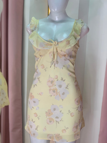 VESTIDO MINI MAGNOLIA BLOOM AMARILLO