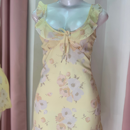 VESTIDO MINI MAGNOLIA BLOOM AMARILLO