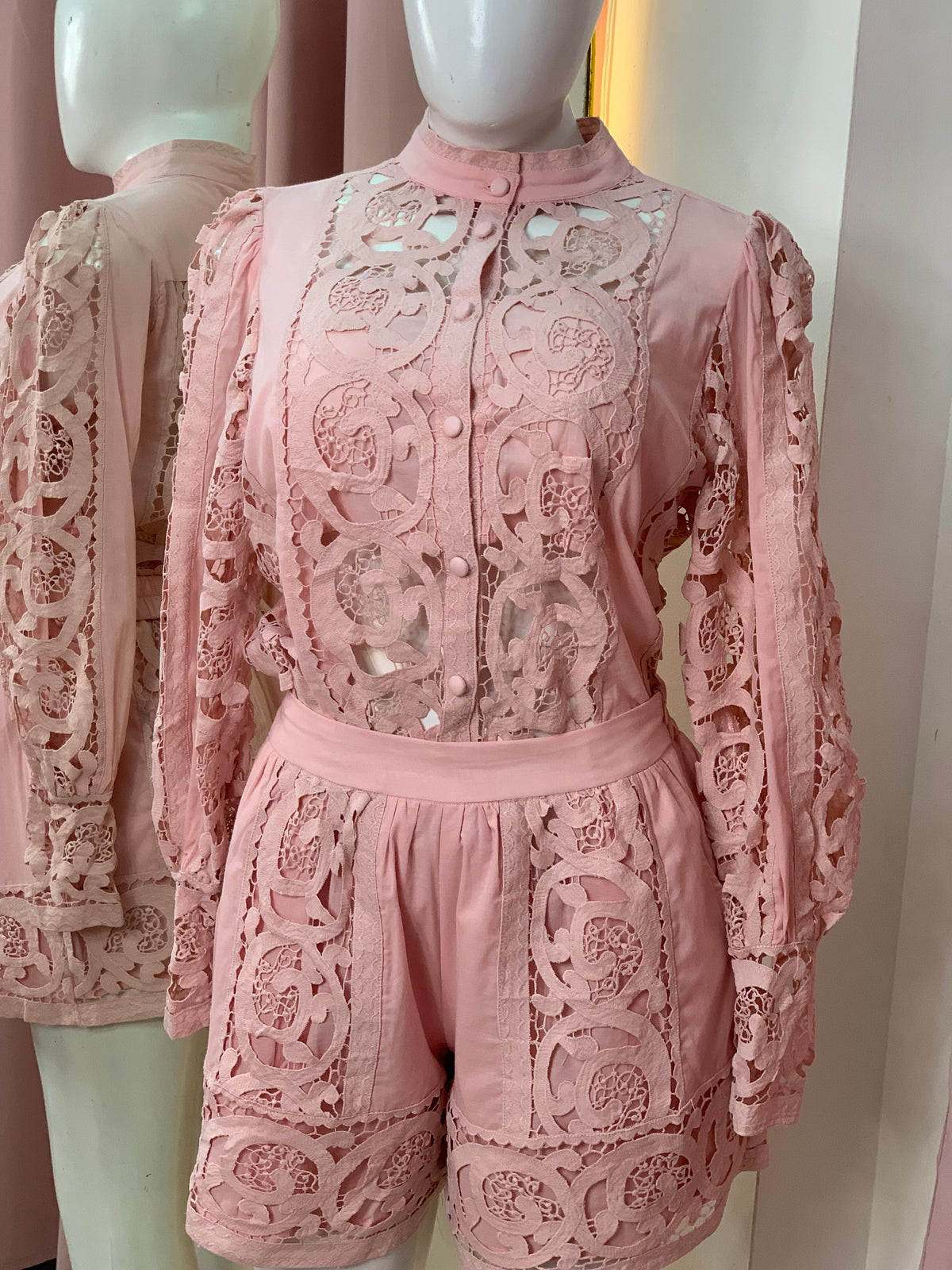 THE BELLA COTTON ROSA EMPOLVADO SET