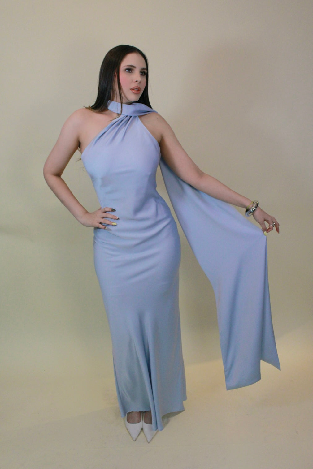 VESTIDO  MAXI AMIRA SKY BLUE