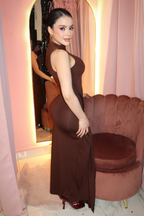 VESTIDO TAYLOR CAFÉ