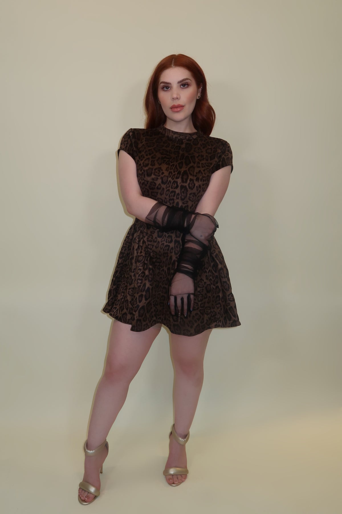 VESTIDO ANIMAL PRINT CORTO