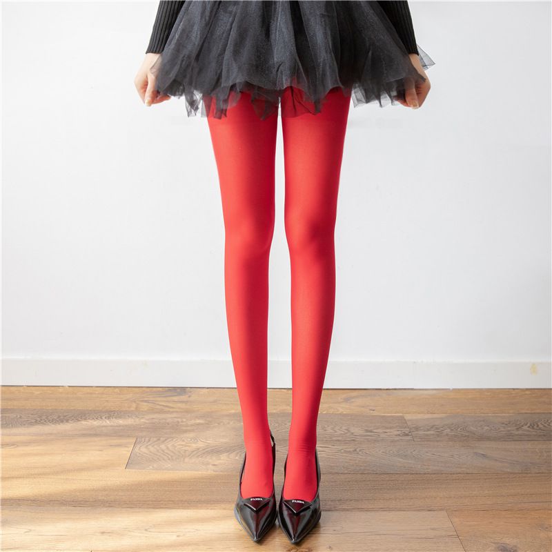 MEDIAS SEMI- TRANSPARENTES ROJAS UNITALLA