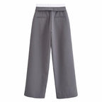 SET CHALECO + PANTALÓN GRIS DE RAYAS