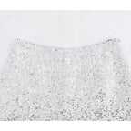 CONJUNTO LENTEJUELA PLATA BLAZER + SHORT