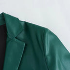 BLAZER VERDE EFECTO PIEL