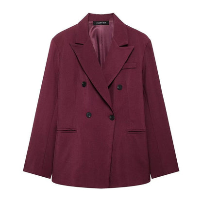 CONJUNTO BLAZER+PANTALON DE VESTIR GUINDA