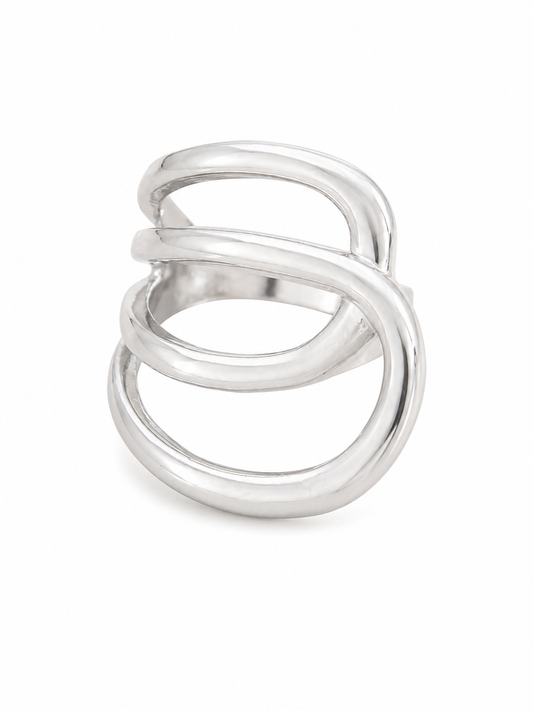 ANILLO PLATEADO INFINITY WAVE