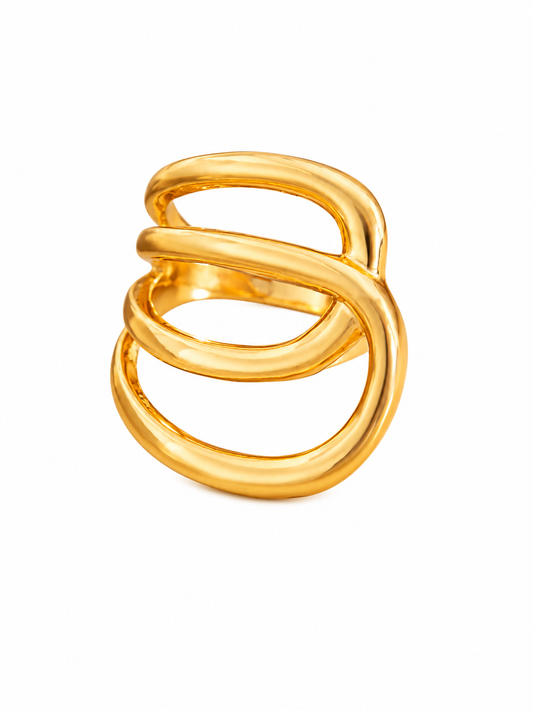 ANILLO DORADO INFINITY WAVE