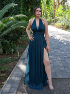 VESTIDO KADIE MAXI TEAL
