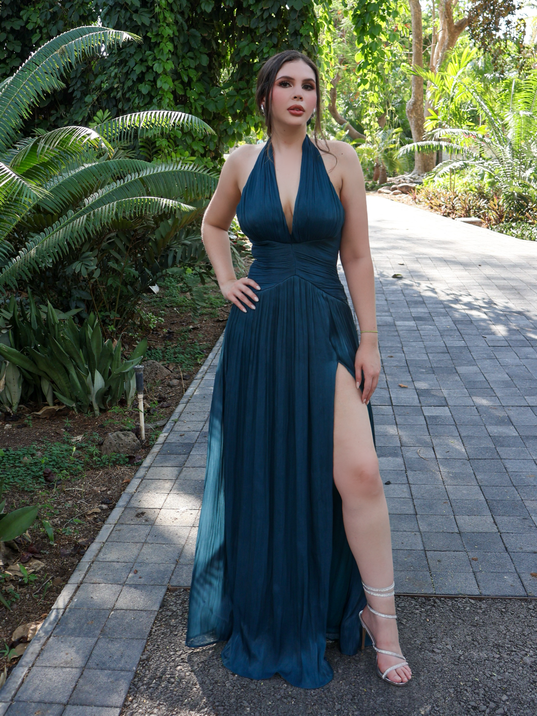 VESTIDO KADIE MAXI TEAL