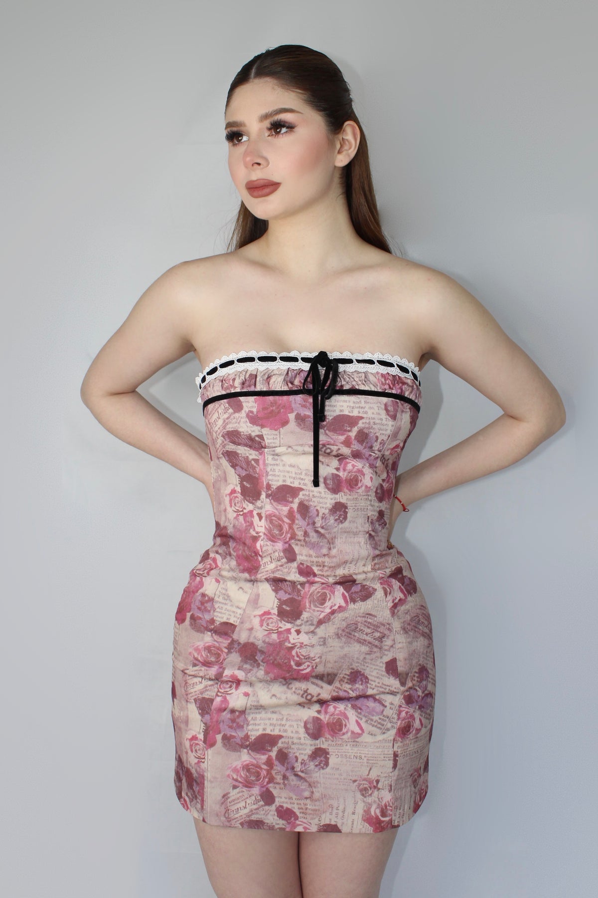 VESTIDO FLORES ROSA