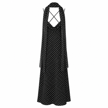VESTIDO MAXI AMARA POLKA DOT