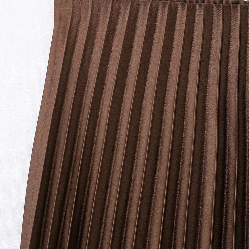 FALDA KAIA MIDI CAFÉ