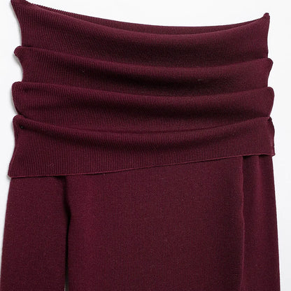 BLUSA A LOS HOMBROS BURGUNDY