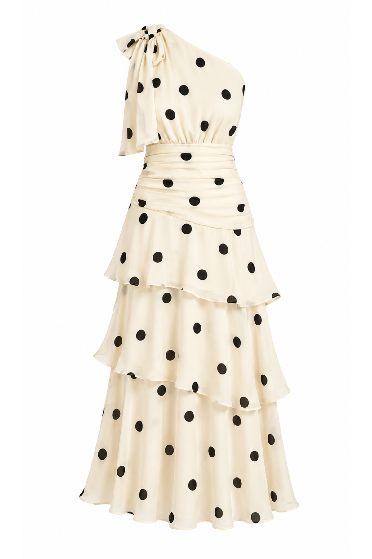 VESTIDO AVELISSE POLKA DOT APRICOT
