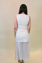 SET CHARLOTTE CAMEL CHALECO + FALDA