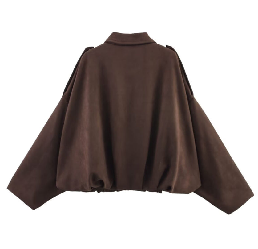 CHAMARRA BOMBER ALIRA CAFE