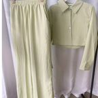 SET BLUSA CORTA+ PANTALÓN