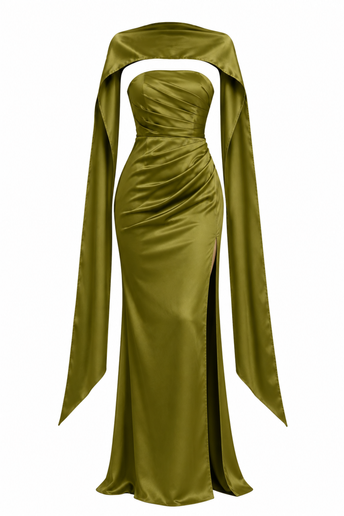 VESTIDO FAYE LIGHT OLIVE MAXI