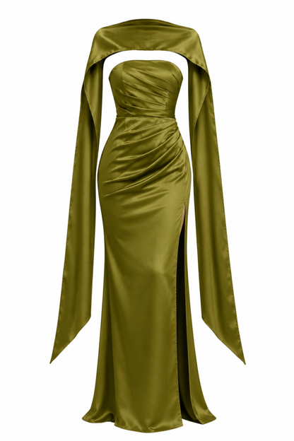 VESTIDO FAYE LIGHT OLIVE MAXI