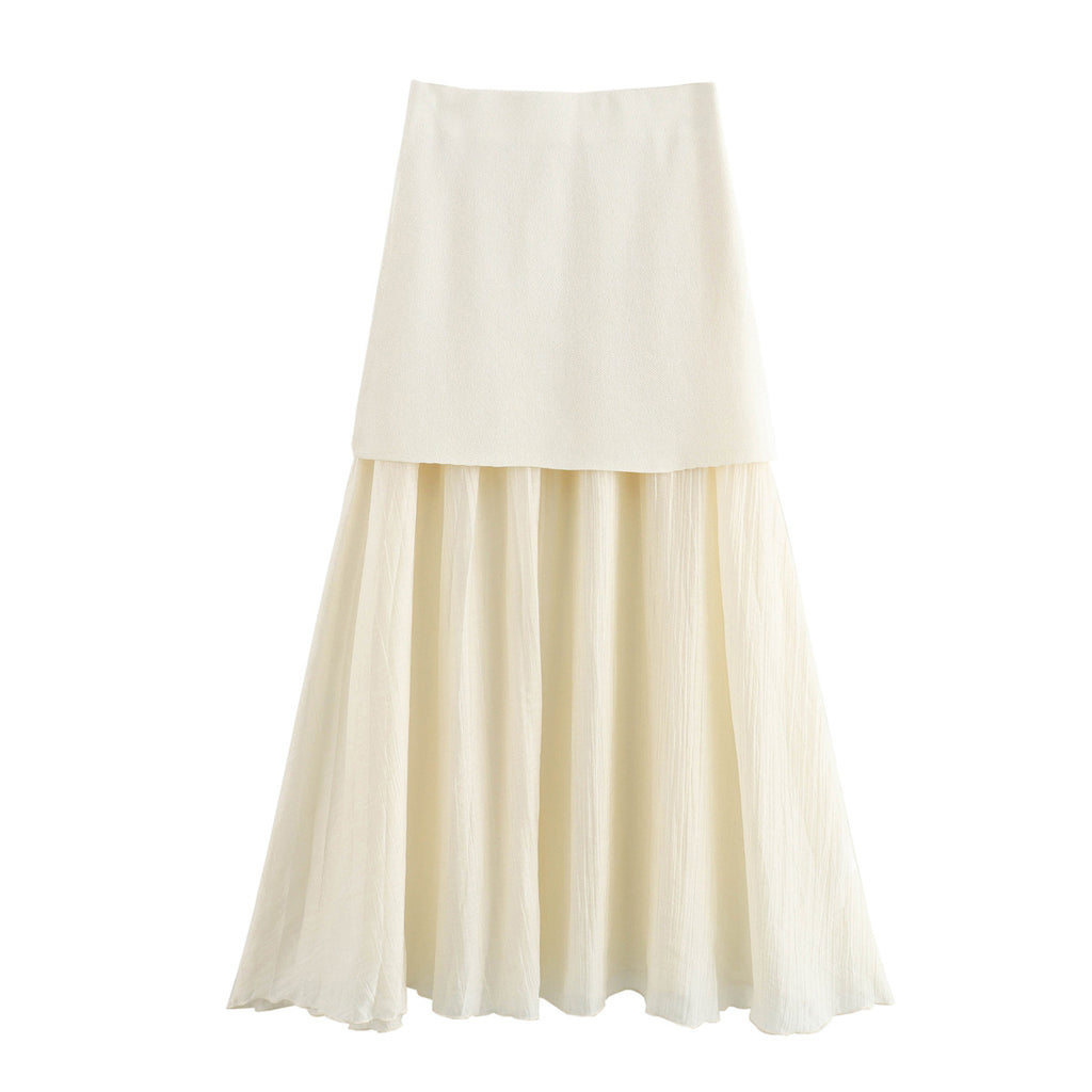 SET CHARLOTTE CAMEL CHALECO + FALDA