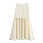 SET CHARLOTTE CAMEL CHALECO + FALDA