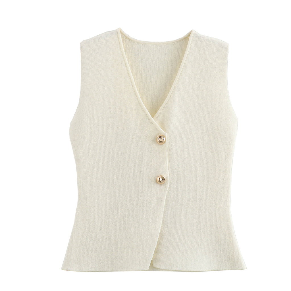SET CHARLOTTE CAMEL CHALECO + FALDA