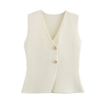 SET CHARLOTTE CAMEL CHALECO + FALDA