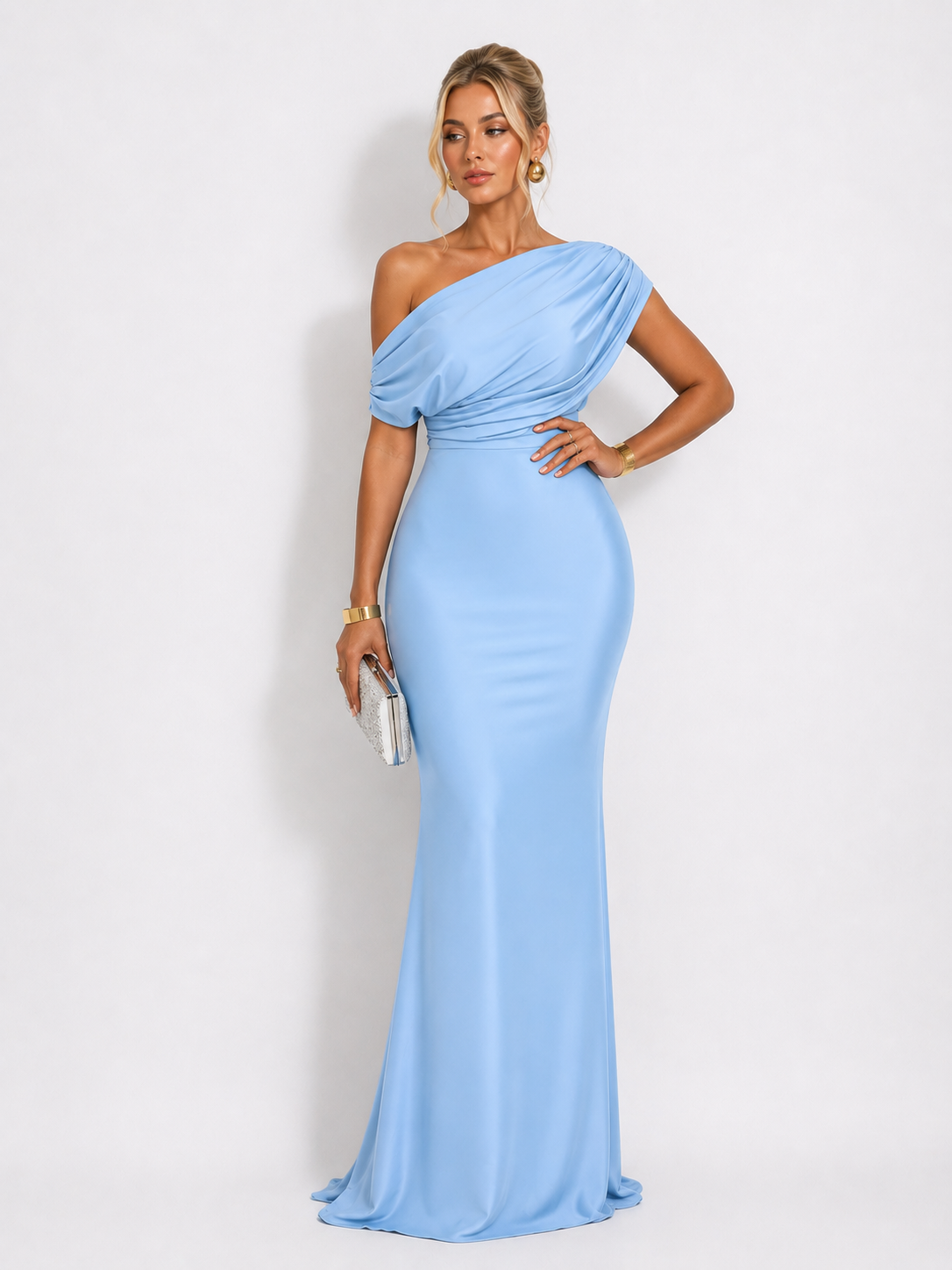 VESTIDO MAXI ALORA BABY BLUE