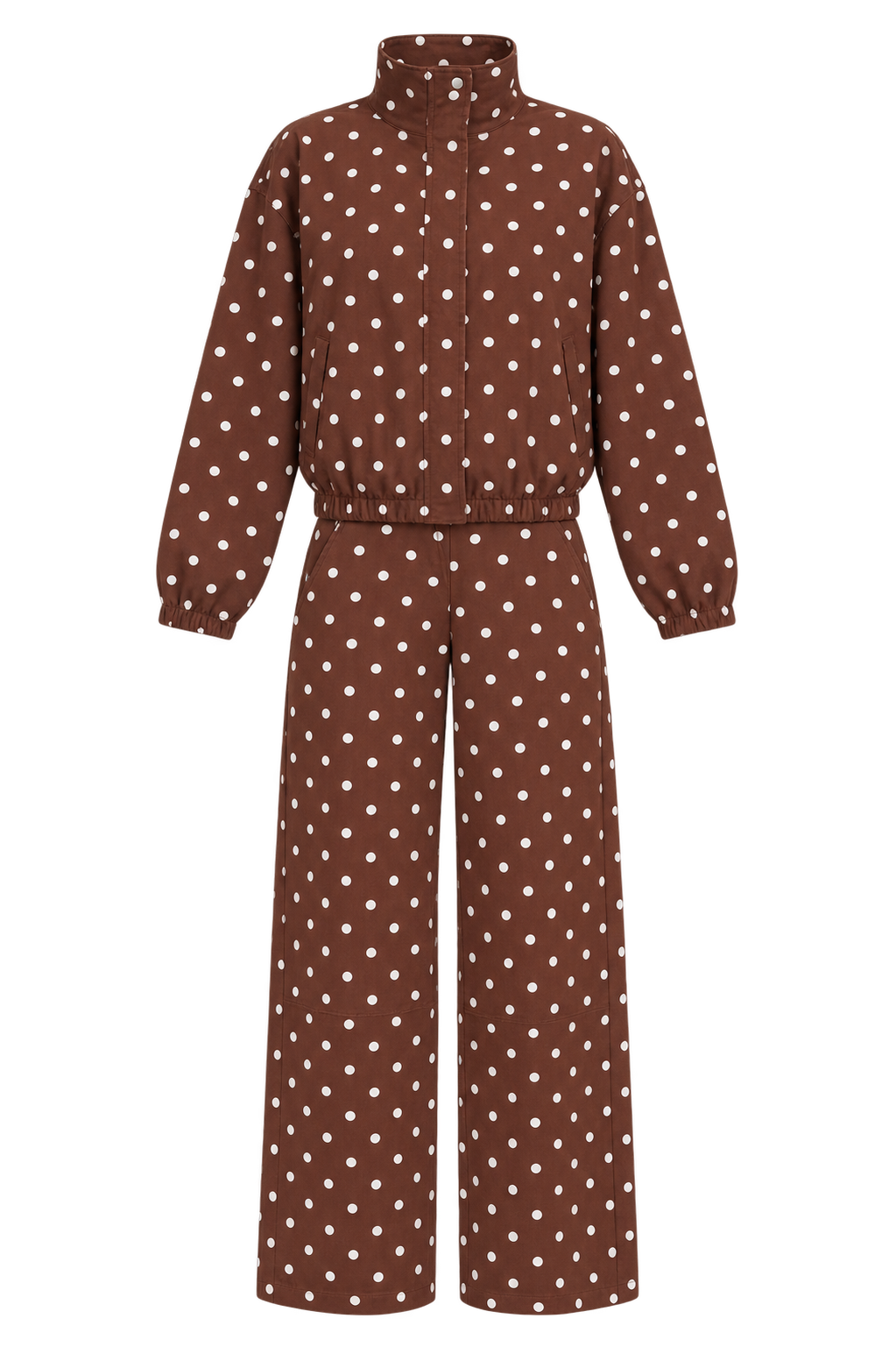 CONJUNTO LANCY POLKA DOT DENIM HIGH NECK
