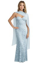 VESTIDO GARDENIA BLUE MAXI