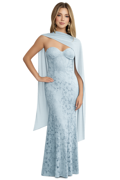 VESTIDO GARDENIA BLUE MAXI