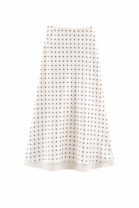 FALDA KATHERINE BLANCA POLKA DOT