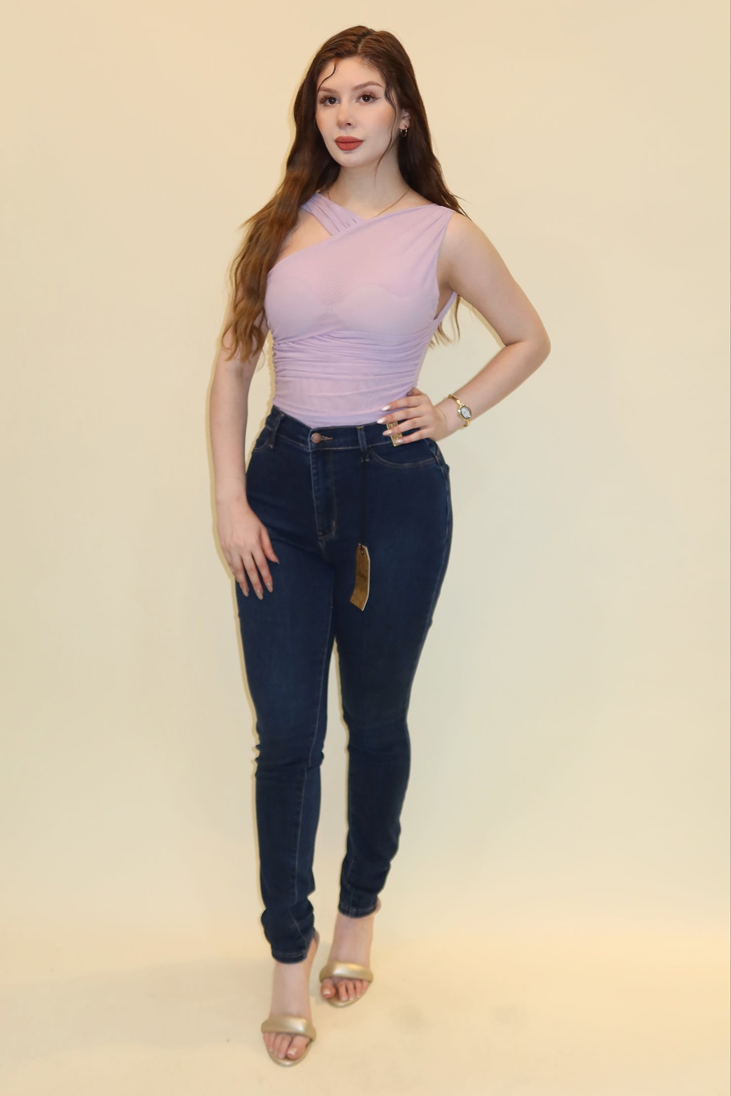 BODY MORADO TELA MESH