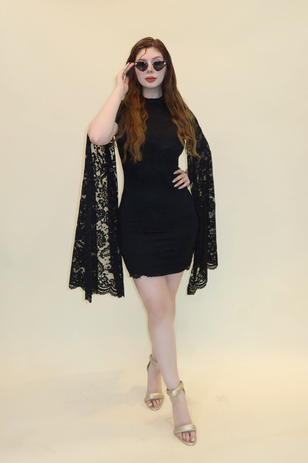 VESTIDO ELEONOR ENCAJE NEGRO