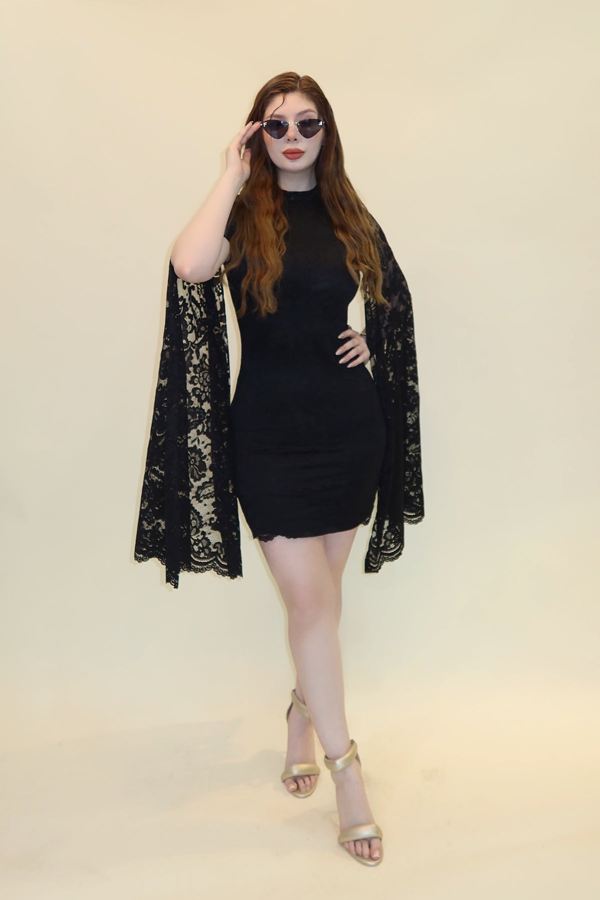 VESTIDO ELEONOR ENCAJE NEGRO