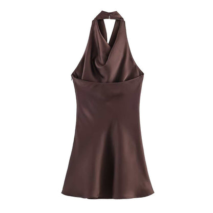 VESTIDO MINI DOMINICA CAFÉ