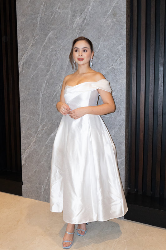 VESTIDO ADELINE IVORY MIDI