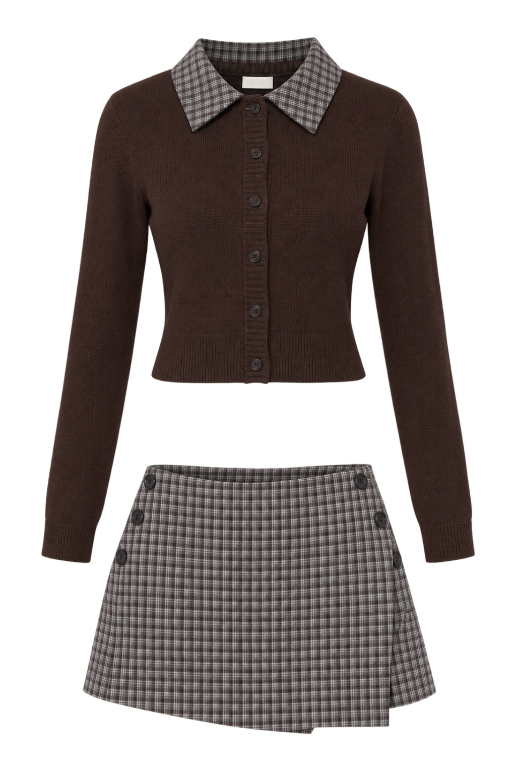 CONJUNTO LAUREL  CARDIGAN+ SHORT FALDA