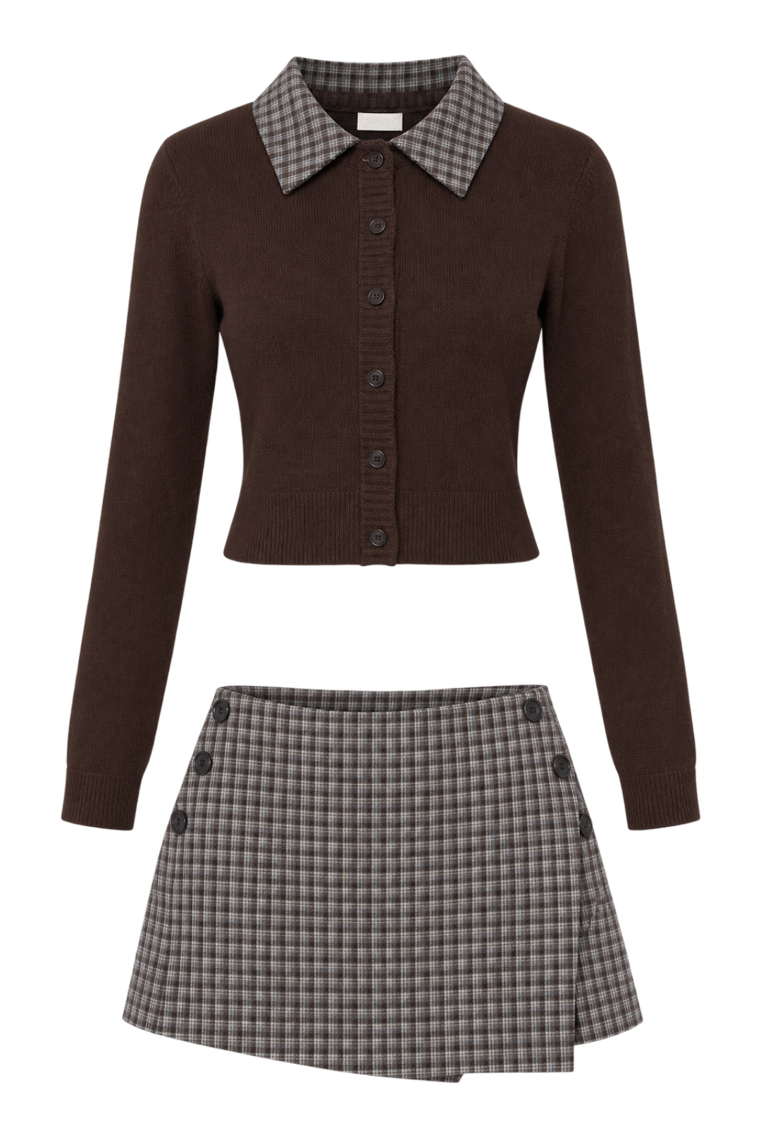 CONJUNTO LAUREL  CARDIGAN+ SHORT FALDA