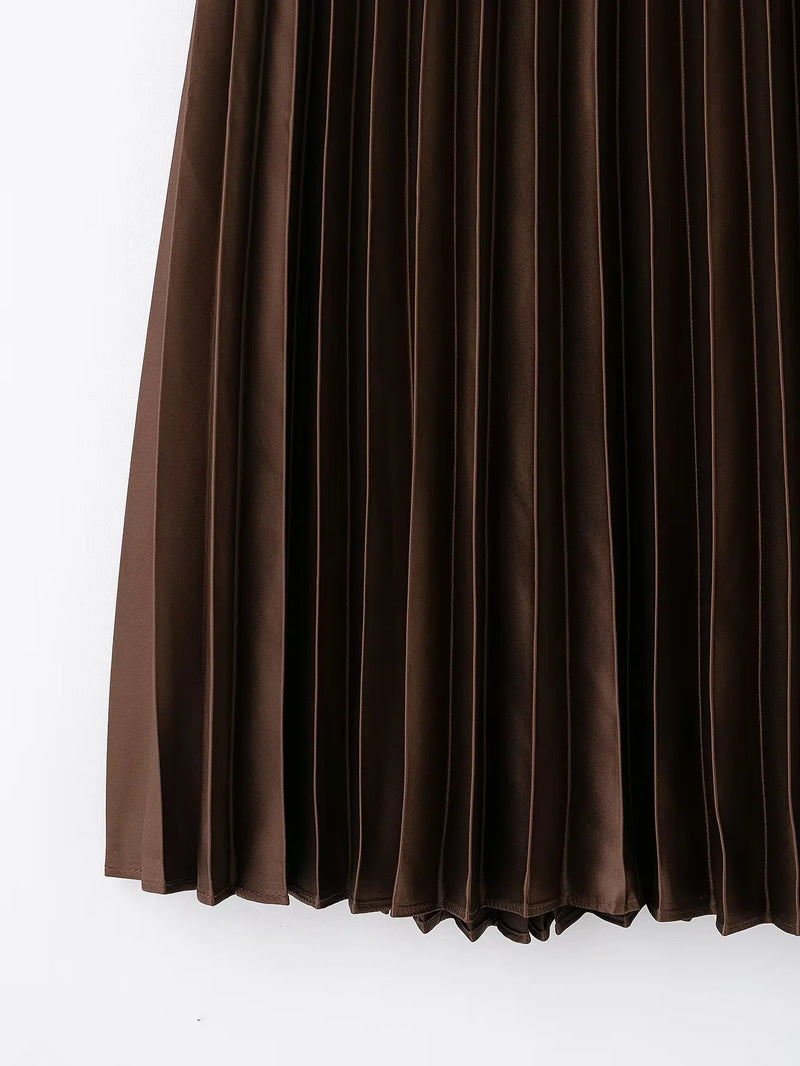 FALDA KAIA MIDI CAFÉ