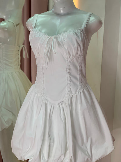 VESTIDO MINI CELESTE CORSET WHITE