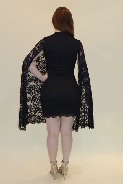 VESTIDO ELEONOR ENCAJE NEGRO