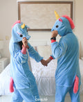 PIJAMA UNICORNIO AZUL ADULTO